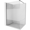 Mexen Kioto Walk-in Shower Wall 130 x 200 cm, Transparent/Frosted 8 mm, Black - 800-130-101-70-35