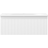 Mexen Rivel bathroom cabinet 60 cm with Vela sink, 1 drawer, grooved, matte white - 91A20-06023-1-BF01-W23M01