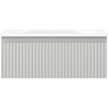 Mexen Rivel bathroom cabinet 60 cm with sink Vela, 1 drawer, fluted, matte gray/white matte - 91A20-06023-1-BF62-W23M01