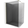 Mexen Kioto Walk-in Shower Wall 130 x 200 cm, Graphite 8 mm, Gold - 800-130-101-50-40