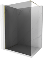 Mexen Kioto Walk-in Shower Screen 130 x 200 cm, Graphite 8 mm, Gold - 800-130-101-50-40