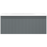 Mexen Rivel bathroom cabinet 60 cm with Vela sink, 1 drawer, ribbed, matte graphite/white matte - 91A20-06023-1-BF66-W23M01
