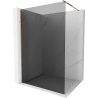 Mexen Kioto shower screen 140 x 200 cm, Graphite 8 mm, Rose gold - 800-140-101-60-40