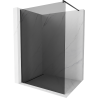 Mexen Kioto Walk-in shower wall 130 x 200 cm, graphite 8 mm, black - 800-130-101-70-40