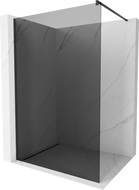 Mexen Kioto Walk-in shower wall 130 x 200 cm, graphite 8 mm, black - 800-130-101-70-40