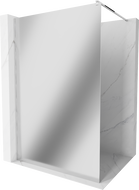 Mexen Kioto Walk-in Shower Screen 130 x 200 cm, Mirror 8 mm, Chrome - 800-130-101-01-50