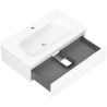 Mexen Rivel 80 cm Bathroom Cabinet with Vela Sink, 1 Drawer, Grooved, Matte White - 91A20-08023-1-BF01-W23M01