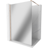 Mexen Kioto Walk-in Shower Wall 140 x 200 cm, Mirror 8 mm, Rose Gold - 800-140-101-60-50