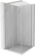 Mexen Rox sliding shower enclosure 95 x 95 cm, transparent, brushed nickel - 8C2-095-095-97-00