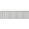 Mexen Rivel 80 cm bathroom cabinet with Vela sink, 1 drawer, fluted, gray matte/white matte - 91A20-08023-1-BF62-W23M01