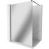 Mexen Kioto shower screen 130 x 200 cm, Mirror 8 mm, Black - 800-130-101-70-50