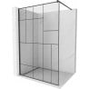 Mexen Kioto Walk-in shower wall 110 x 200 cm, black pattern 8 mm, black - 800-110-101-70-78