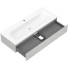 Mexen Rivel bathroom cabinet 120 cm with sink Vela, 1 drawer, fluted, gray matte/white matte - 91A20-12023-1-BF62-W23M01