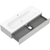 Mexen Rivel bathroom cabinet 120 cm with Vela sink, 1 drawer, grooved, gray matte/white matte - 91A20-12023-1-BF62-W23M01