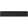 Mexen Rivel bathroom cabinet 140 cm with Vela sink, 1 drawer, grooved, black matte - 91A20-14023-1-BF71-W23M71