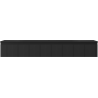 Mexen Rivel bathroom cabinet 160 cm with Vela sink, 1 drawer, grooved, black matte - 91A20-16023-1-BF71-W23M71