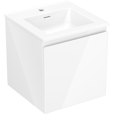 Mexen Orio bathroom cabinet 45 cm with Otis sink, 1 drawer, white gloss - 91A10-04547-1-BF00-W18M00