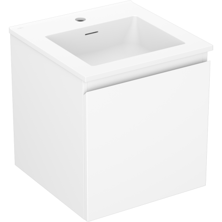Mexen Orio bathroom cabinet 45 cm with Otis washbasin, 1 drawer, white matte - 91A10-04547-1-BF01-W18M01