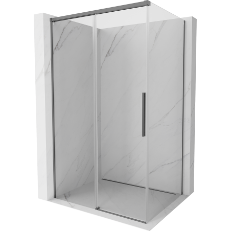 Mexen Rox sliding shower cabin 150 x 120 cm, transparent, gun metal - 8C2-150-120-95-00