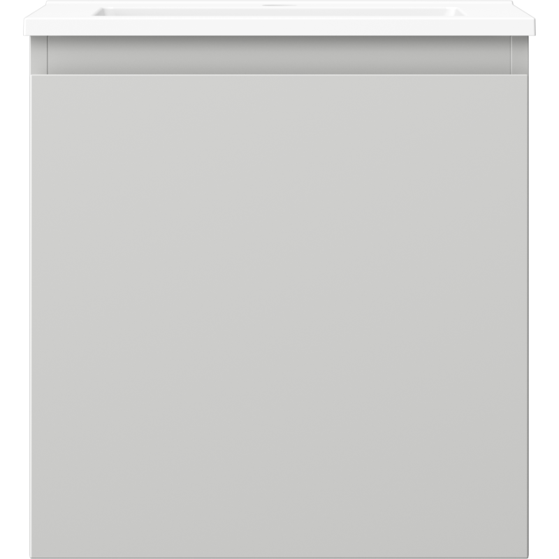 Mexen Orio 45 cm bathroom cabinet with Otis sink, 1 drawer, grey matte/white matte - 91A10-04547-1-BF62-W18M01