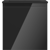 Mexen Orio bathroom cabinet 45 cm with Otis sink, 1 drawer, black gloss/black matt - 91A10-04547-1-BF70-W18M71