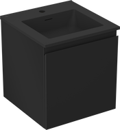 Mexen Orio bathroom cabinet 45 cm with Otis sink, 1 drawer, black matte - 91A10-04547-1-BF71-W18M71