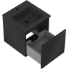 Mexen Orio bathroom cabinet 45 cm with Otis sink, 1 drawer, black matte - 91A10-04547-1-BF71-W18M71