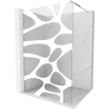 Mexen Kioto Walk-in Shower Wall 90 x 200 cm, White Wave 8 mm, Chrome - 800-090-101-01-97