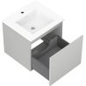 Mexen Orio bathroom cabinet 50 cm with Otis washbasin, 1 drawer, gray matte/white matte - 91A10-05047-1-BF62-W18M01