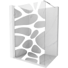 Mexen Kioto Walk-in Shower Screen 130 x 200 cm, White Wave 8 mm, Chrome - 800-130-101-01-97