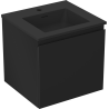 Mexen Orio bathroom cabinet 50 cm with Otis sink, 1 drawer, black matte - 91A10-05047-1-BF71-W18M71