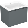 Mexen Orio bathroom cabinet 60 cm with Otis sink, 1 drawer, matte graphite/white matte - 91A10-06047-1-BF66-W18M01