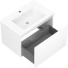 Mexen Orio bathroom cabinet 70 cm with Otis sink, 1 drawer, white matte - 91A10-07047-1-BF01-W18M01