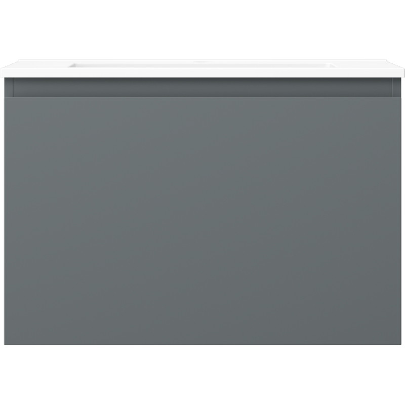 Mexen Orio 70 cm bathroom cabinet with Otis washbasin, 1 drawer, matte graphite/white matte - 91A10-07047-1-BF66-W18M01