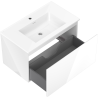 Mexen Orio 80 cm Bathroom Cabinet with Otis Sink, 1 Drawer, White Gloss - 91A10-08047-1-BF00-W18M00