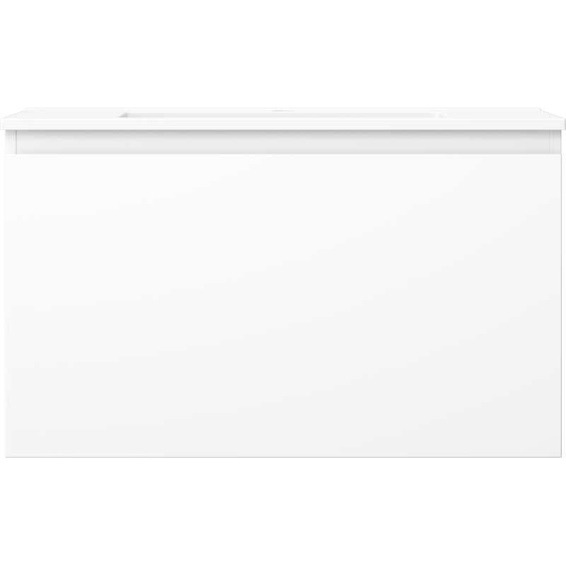 Mexen Orio bathroom cabinet 80 cm with Otis washbasin, 1 drawer, white matte - 91A10-08047-1-BF01-W18M01