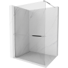 Mexen Kioto+ shower screen with a shelf and rail 80 x 200 cm, Transparent 8 mm, Chrome - 800-080-121-01-00