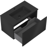 Mexen Orio bathroom cabinet 80 cm with Otis washbasin, 1 drawer, black matte - 91A10-08047-1-BF71-W18M71