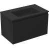 Mexen Orio bathroom cabinet 80 cm with Otis washbasin, 1 drawer, black matte - 91A10-08047-1-BF71-W18M71