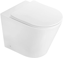 Mexen Rico Rimless Floor-Standing Toilet Bowl with Slim Soft-Close Seat, Duroplast, Glossy White - 32724000