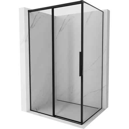 Mexen Rox sliding shower enclosure left 120 x 70 cm, black frame, black - 8C2-120-070-70-70-L