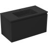 Mexen Orio bathroom cabinet 90 cm with Otis sink, 1 drawer, black matte - 91A10-09047-1-BF71-W18M71