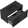Mexen Orio bathroom cabinet 90 cm with Otis sink, 1 drawer, black matte - 91A10-09047-1-BF71-W18M71