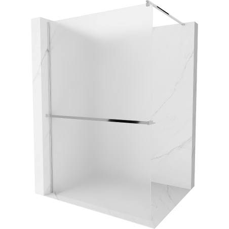 Mexen Kioto+ shower wall with shelf Walk-in 100 x 200 cm, frost, chrome - 800-100-121-01-30