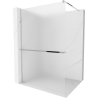 Mexen Kioto+ shower wall with shelf Walk-in 100 x 200 cm, frost, chrome - 800-100-121-01-30