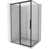 Mexen Rox sliding shower cabin left 125 x 70 cm, black frame, black - 8C2-125-070-70-70-L