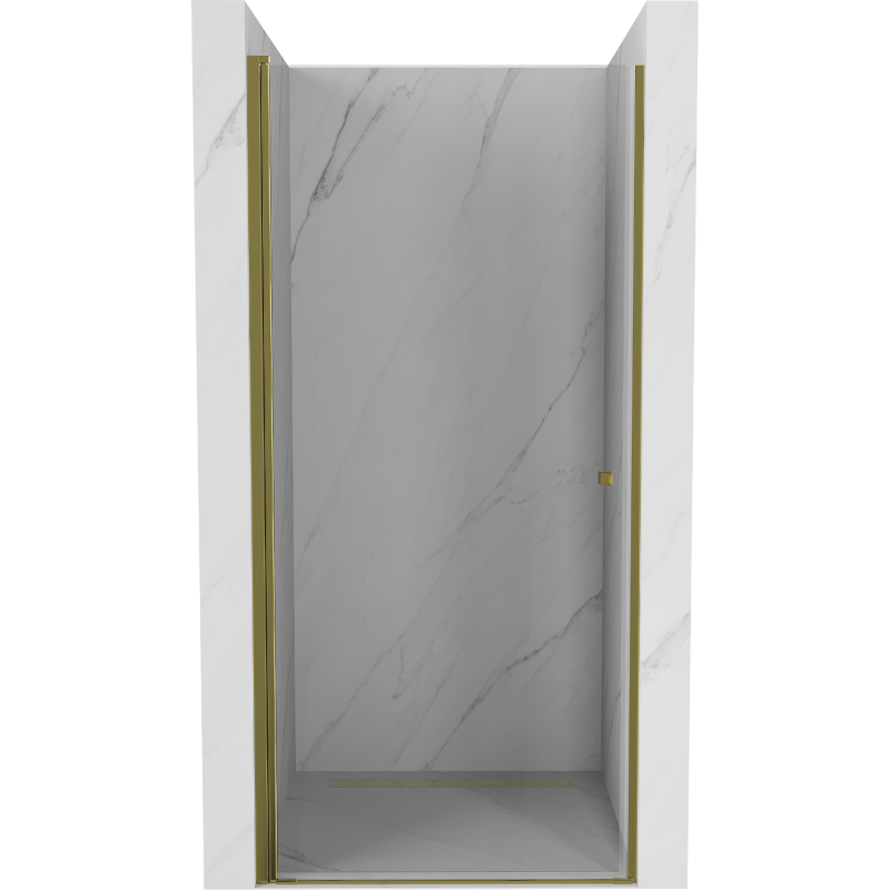 Mexen Pretoria hinged shower door 70 cm, Transparent, Gold - 852-070-000-50-00