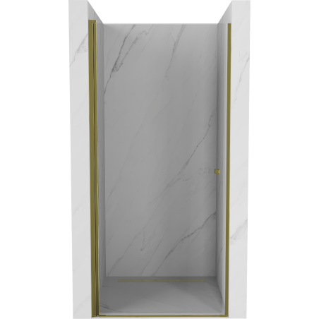 Mexen Pretoria 70 cm pivot shower door, transparent, gold - 852-070-000-50-00