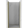 Mexen Pretoria 80 cm Hinged Shower Door, Transparent, Gold - 852-080-000-50-00