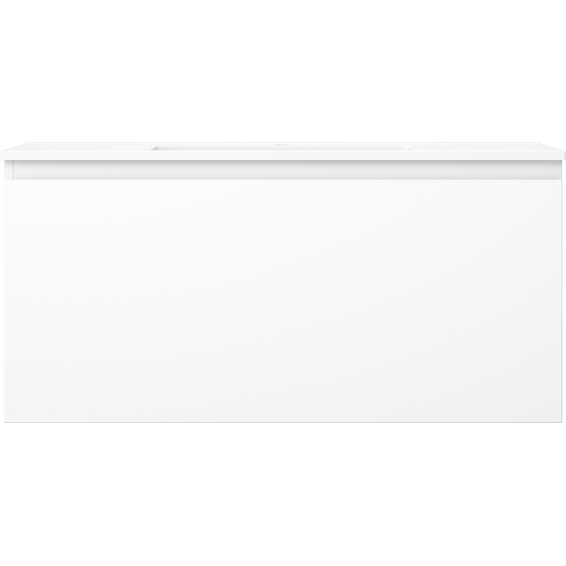 Mexen Orio bathroom cabinet 100 cm with Otis washbasin, 1 drawer, white matte - 91A10-10047-1-BF01-W18M01